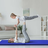 6 x 2 英尺带瑜伽提手体操垫 - 蓝色 6 x 2 Feet Gymnastic Mat with Carrying Handles for Yoga-Blue