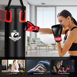 成人填充沙袋套装 - 56 磅 Filled Punching Bag Set for Adults- 56 lbs