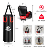 成人填充沙袋套装 - 56 磅 Filled Punching Bag Set for Adults- 56 lbs