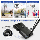 4.6 至 10 英尺 10 级高度可调的便携式篮球框 Portable Basketball Hoop with 4.6 to 10 Feet 10-Level Height Adjustable