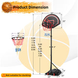 便携式篮球架，带轮子和 2 个网 Portable Basketball Hoop Stand with Wheels and 2 Nets