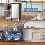 独立式嵌入式台下制冰机-银色 Free-Standing Built-In Undercounter Ice Maker-Silver