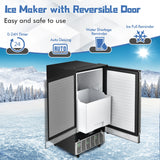 独立式嵌入式台下制冰机-银色 Free-Standing Built-In Undercounter Ice Maker-Silver