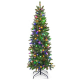 铅笔圣诞树，配有 180 颗暖白和多色 LED 灯 Pencil Christmas Tree with 180 Warm White and Multi-color LED Lights