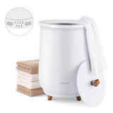 23L大号豪华桶式毛巾架带香盘架-白色 23L Large Luxury Bucket-Style Towel Warmer with Fragrant Disc Holder-White