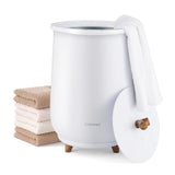 23L大号豪华桶式毛巾架带香盘架-白色 23L Large Luxury Bucket-Style Towel Warmer with Fragrant Disc Holder-White