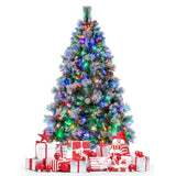 6 英尺预亮人造圣诞树，配有 350 个 LED 灯 6 Feet Pre-Lit Artificial Christmas Tree with 350 LED Lights