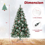 6 英尺预亮人造圣诞树，配有 350 个 LED 灯 6 Feet Pre-Lit Artificial Christmas Tree with 350 LED Lights