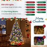 6 英尺预亮人造圣诞树，配有 350 个 LED 灯 6 Feet Pre-Lit Artificial Christmas Tree with 350 LED Lights