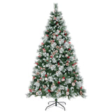 7 英尺预亮人造圣诞树，配有 400 盏灯和 1116 个树枝 7 Feet Pre-Lit Artificial Christmas Tree with 400 Lights and 1116 Branches