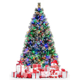 7 英尺预亮人造圣诞树，配有 400 盏灯和 1116 个树枝 7 Feet Pre-Lit Artificial Christmas Tree with 400 Lights and 1116 Branches