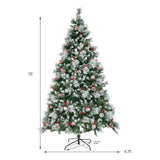 7 英尺预亮人造圣诞树，配有 400 盏灯和 1116 个树枝 7 Feet Pre-Lit Artificial Christmas Tree with 400 Lights and 1116 Branches