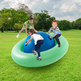 7.5 英尺巨型充气圆顶摇椅，带 6 个内置手柄，适合儿童 - 绿色 7.5 Foot Giant Inflatable Dome Rocker Bouncer with 6 Built-in Handles for Kids-Green