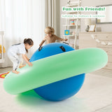 7.5 英尺巨型充气圆顶摇椅，带 6 个内置手柄，适合儿童 - 绿色 7.5 Foot Giant Inflatable Dome Rocker Bouncer with 6 Built-in Handles for Kids-Green