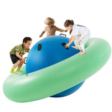 7.5 英尺巨型充气圆顶摇椅，带 6 个内置手柄，适合儿童 - 绿色 7.5 Foot Giant Inflatable Dome Rocker Bouncer with 6 Built-in Handles for Kids-Green