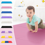 6 x 2 英尺三折健身垫，带手柄和可拆卸拉链套 - 粉色 6 x 2 FT Tri-Fold Gym Mat with Handles and Removable Zippered Cover-Pink