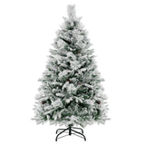 4.5/6/7 英尺人造圣诞树，带松针和 LED 灯 - 4.5 英尺 4.5/6/7 Feet Artificial Xmas Tree with Pine Needles and LED Lights-4.5 ft