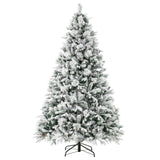 4.5/6/7 英尺人造圣诞树，带松针和 LED 灯 - 7 英尺 4.5/6/7 Feet Artificial Xmas Tree with Pine Needles and LED Lights-7 ft