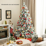 4.5/6/7 英尺人造圣诞树，带松针和 LED 灯 - 7 英尺 4.5/6/7 Feet Artificial Xmas Tree with Pine Needles and LED Lights-7 ft