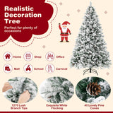 4.5/6/7 英尺人造圣诞树，带松针和 LED 灯 - 7 英尺 4.5/6/7 Feet Artificial Xmas Tree with Pine Needles and LED Lights-7 ft