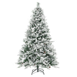 4.5/6/7 英尺人造圣诞树，带松针和 LED 灯 - 6 英尺 4.5/6/7 Feet Artificial Xmas Tree with Pine Needles and LED Lights-6 ft