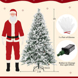 4.5/6/7 英尺人造圣诞树，带松针和 LED 灯 - 6 英尺 4.5/6/7 Feet Artificial Xmas Tree with Pine Needles and LED Lights-6 ft