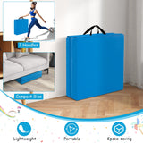 6 x 2 英尺三折健身垫，带手柄和可拆卸拉链套 - 蓝色 6 x 2 FT Tri-Fold Gym Mat with Handles and Removable Zippered Cover-Blue