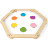 12 件套儿童木制平衡木带彩色陡石 12-Piece Kids Wooden Balance Beam with Colorful Steeping Stones