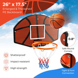 室内室外篮球比赛用大防碎篮板 Indoor Outdoor Basketball Games with Large Shatter-proof Backboard