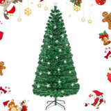 带暖白灯的预照明光纤圣诞树 - 7 英尺 Prelit Fiber Optic Christmas Tree with Warm White Lights-7 ft