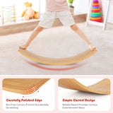 35.5 英寸木质摇摆平衡板，适合幼儿和成人 35.5 Inch Wooden Wobble Balance Board for Toddler and Adult