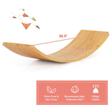 35.5 英寸木质摇摆平衡板，适合幼儿和成人 35.5 Inch Wooden Wobble Balance Board for Toddler and Adult