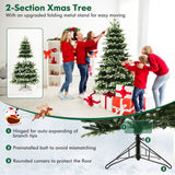 6 英尺铰链圣诞树，带 350 个 LED 灯遥控器 6 Feet Hinged Christmas Tree with 350 LED Lights Remote Control