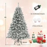 6/7/8 英尺人造圣诞树 3 分钟快速成型 - 6 英尺 6/7/8 Feet Artificial Xmas Tree 3-Minute Quick Shape-6 ft