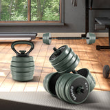 4合1可调重量哑铃套装-黑色 4 in 1 Adjustable Weight Dumbbell Set-Black