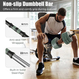 4合1可调重量哑铃套装-黑色 4 in 1 Adjustable Weight Dumbbell Set-Black