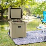 45 夸脱冷却器可牵引冰柜 - 棕色 45 Quart Cooler Towable Ice Chest-Brown