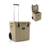 45 夸脱冷却器可牵引冰柜 - 棕色 45 Quart Cooler Towable Ice Chest-Brown