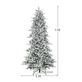 6/7.5 英尺预亮人造圣诞树 - 7.5 英尺 6/7.5 Feet Pre-lit Artificial Christmas Tree-7.5 ft