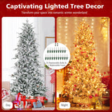 6/7.5 英尺预亮人造圣诞树 - 7.5 英尺 6/7.5 Feet Pre-lit Artificial Christmas Tree-7.5 ft