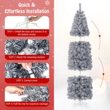 6 英尺预亮人造圣诞树，带 250 个冷白 LED 灯黑白 - 6 英尺 6 FT Pre-Lit Artificial Christmas Tree with 250 Cool-White LED Lights Black and White-6 ft