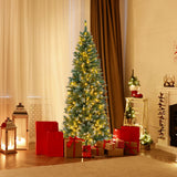 6 英尺预照明人造圣诞树，带 618 个雪树枝尖 6 Feet Pre-Lit Artificial Christmas Tree with  618 Snowy Branch Tips