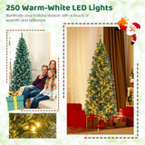 6 英尺预照明人造圣诞树，带 618 个雪树枝尖 6 Feet Pre-Lit Artificial Christmas Tree with  618 Snowy Branch Tips