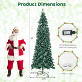 9 英尺预照明人造圣诞树，带 1298 个雪树枝尖 9 FT Pre-Lit Artificial Christmas Tree with 1298 Snowy Branch Tips