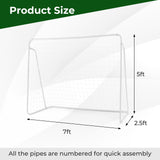 带重型框架和地桩的后院足球门 Soccer Goal for Backyard with Heavy Duty Frame and Ground Stakes