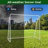 带重型框架和地桩的后院足球门 Soccer Goal for Backyard with Heavy Duty Frame and Ground Stakes