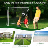 带重型框架和地桩的后院足球门 Soccer Goal for Backyard with Heavy Duty Frame and Ground Stakes