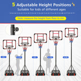 篮球架支架 5 英尺 - 6.8 英尺高度可调 Basketball Hoop Stand 5 Feet-6.8 Feet Height Adjustable