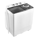 26 磅双桶便携式洗衣机带内置排水泵-灰色 26 LBS Twin Tub Portable Washing Machine with Built-In Drain Pump-Gray