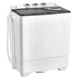 26 磅双桶便携式洗衣机带内置排水泵-灰色 26 LBS Twin Tub Portable Washing Machine with Built-In Drain Pump-Gray